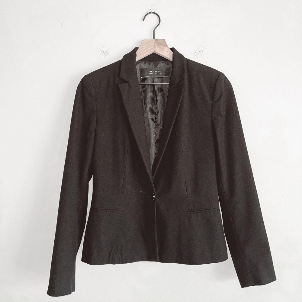 Zara Black Classic Suit Blazer